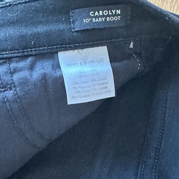 Veronica Beard Carolyn Baby Boot Jeans - Black Tuxedo Stripe - Picture 2 of 6